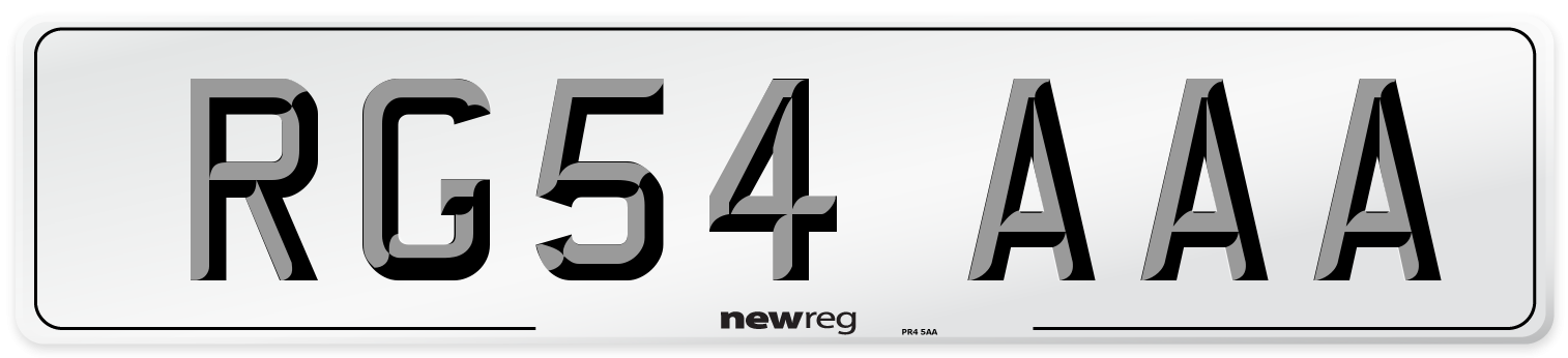 RG54 AAA Number Plate from New Reg